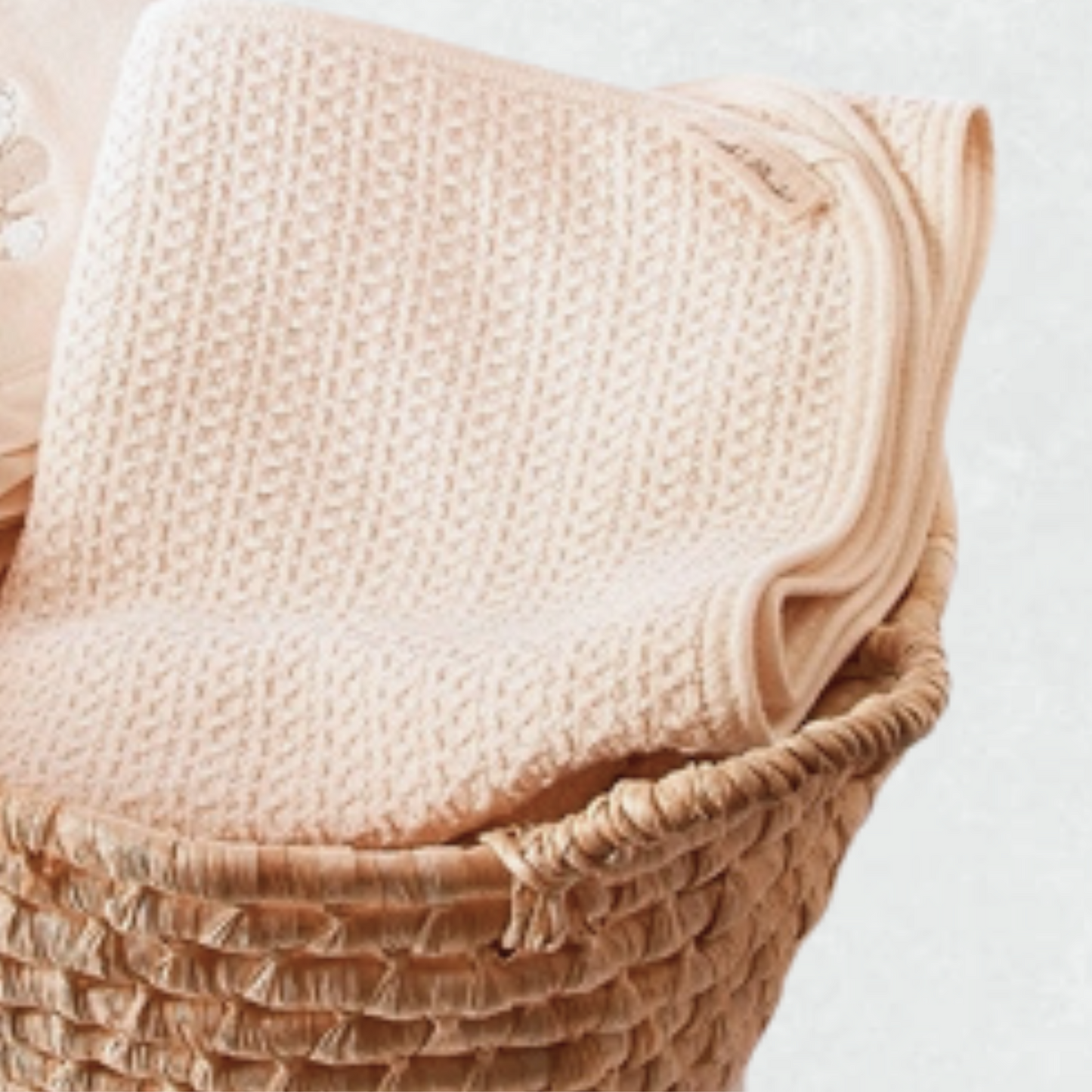 Organic Cotton Crib Blanket with Soft Waffle Texture