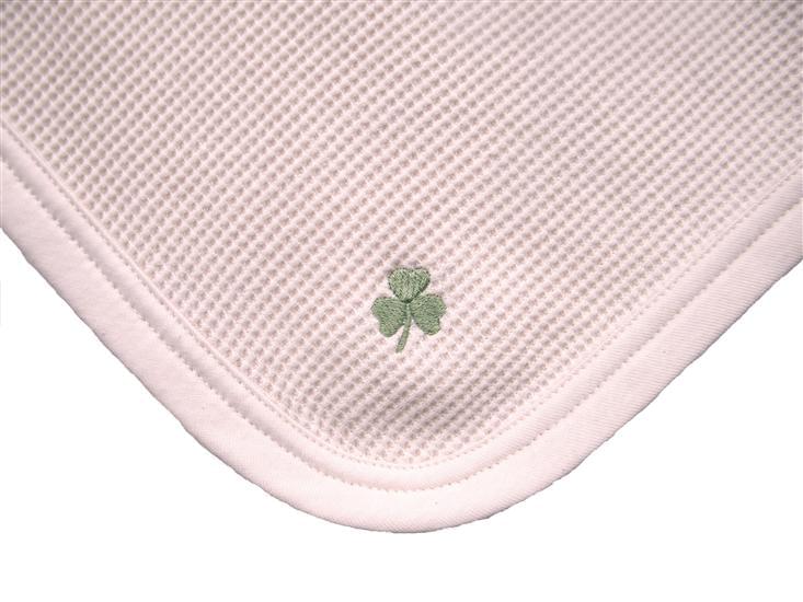 Cherub's Blanket Organic Cotton Luck O' The Irish Tag Along Mini Blanket with Shamrock