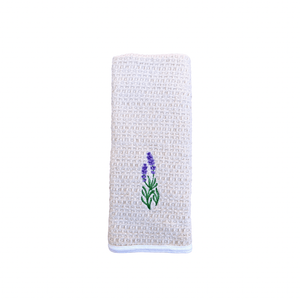 Copy of Organic Cotton Hand Towels for Kitchen or Bath - Embroidered Spring Summer
